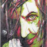 HALLOWEENFACE PART 02 · Acryl auf Leinwand · Format: 70 x 50 cm · Tiefe: 17 mm